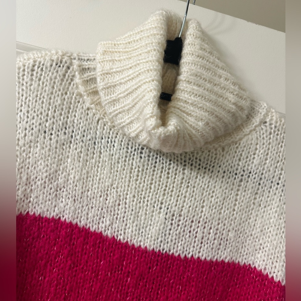 NWT Colorful Striped Women's Turtleneck style Sweater - Picture 2 of 5